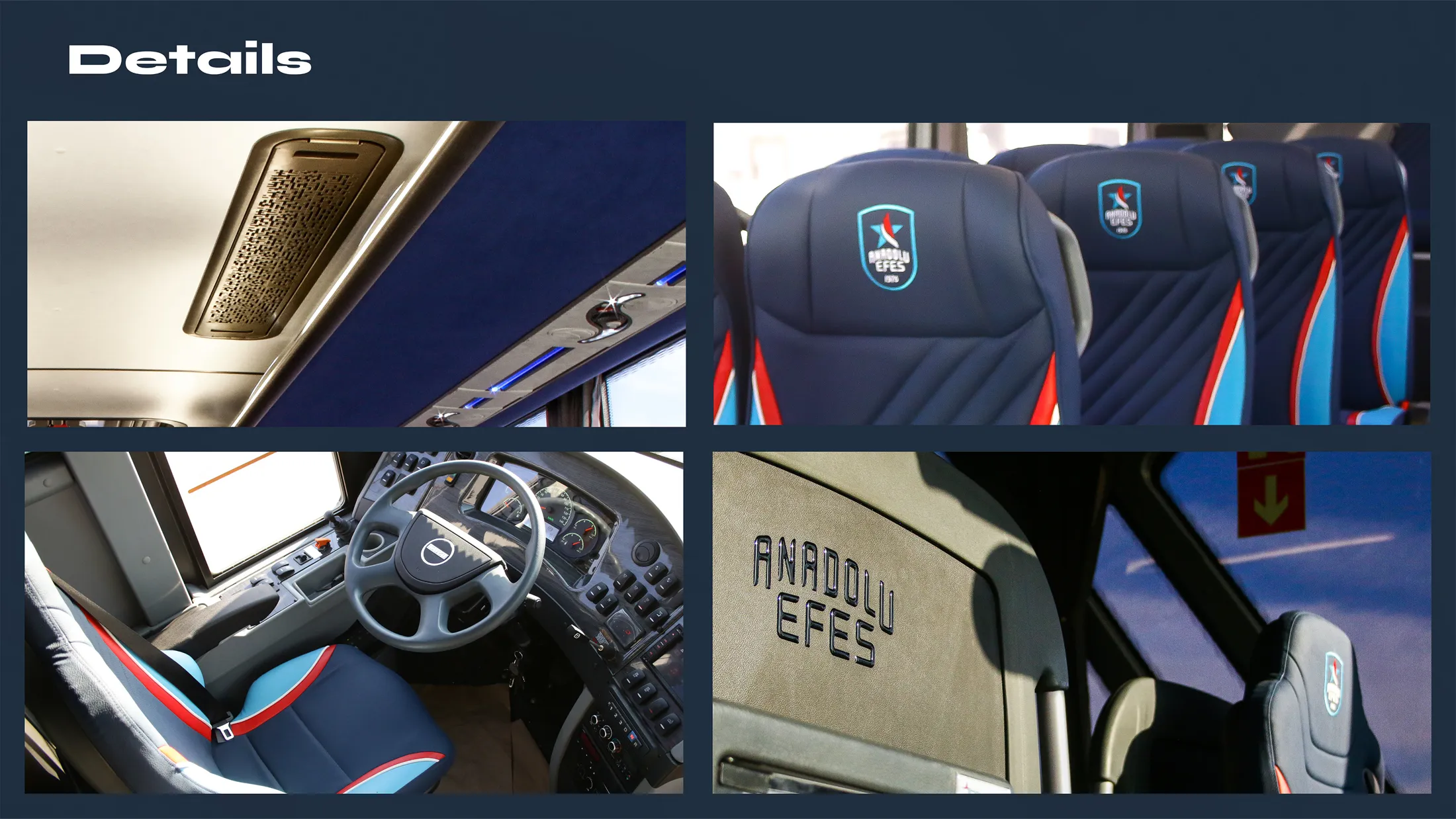 Anadolu Efes team bus interior CMF