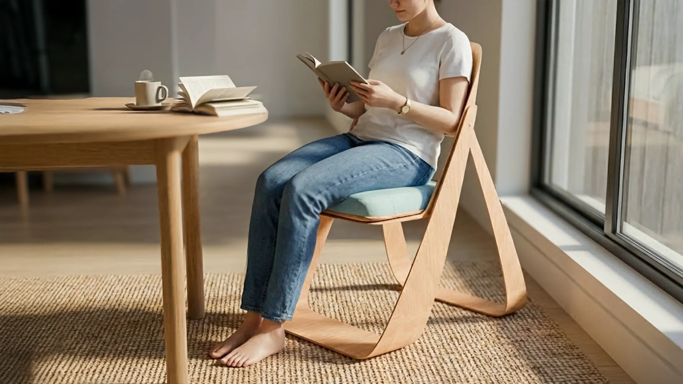Plywood folding chair