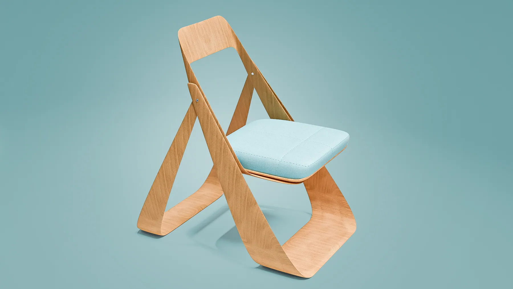 Plywood folding chair