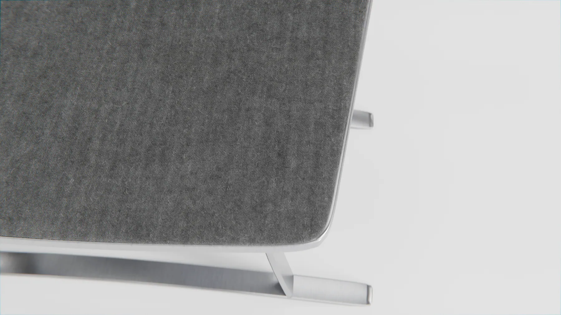 Felt and steel lounge chair