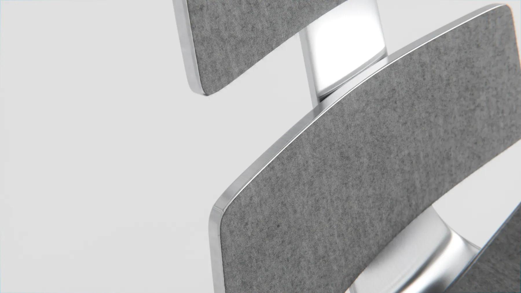 Felt and steel lounge chair