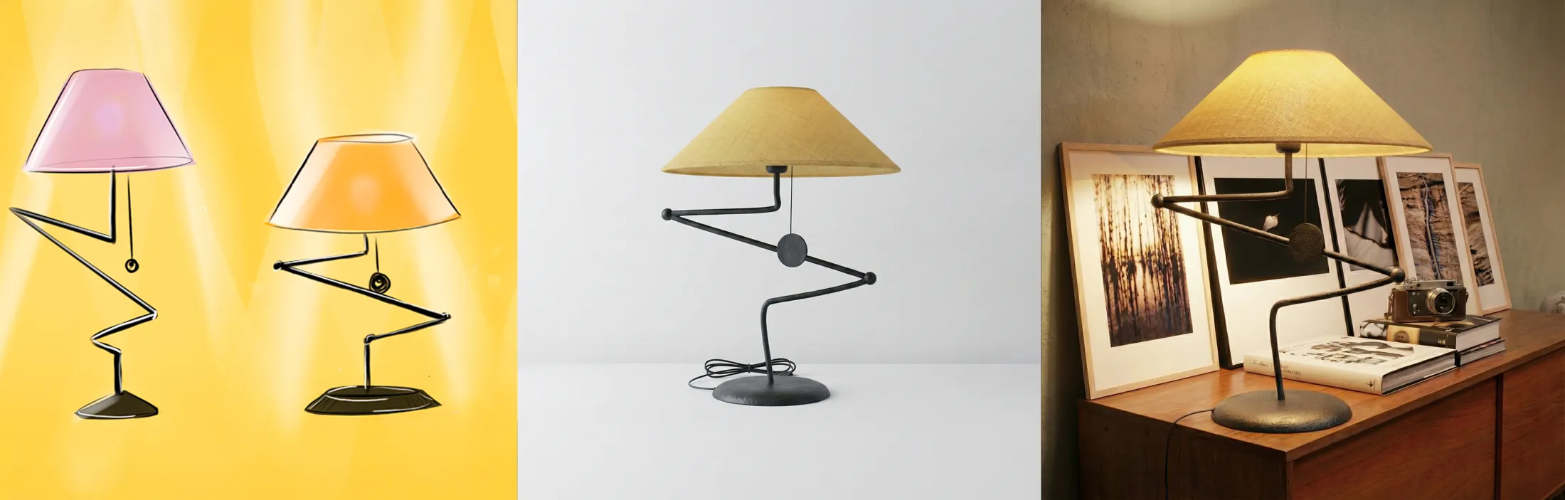 Zigzag table lamp